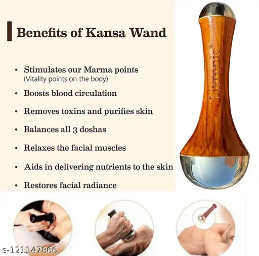Kansa Wand 2-in-1 (Face & Foot Detox Massager) - Image 3